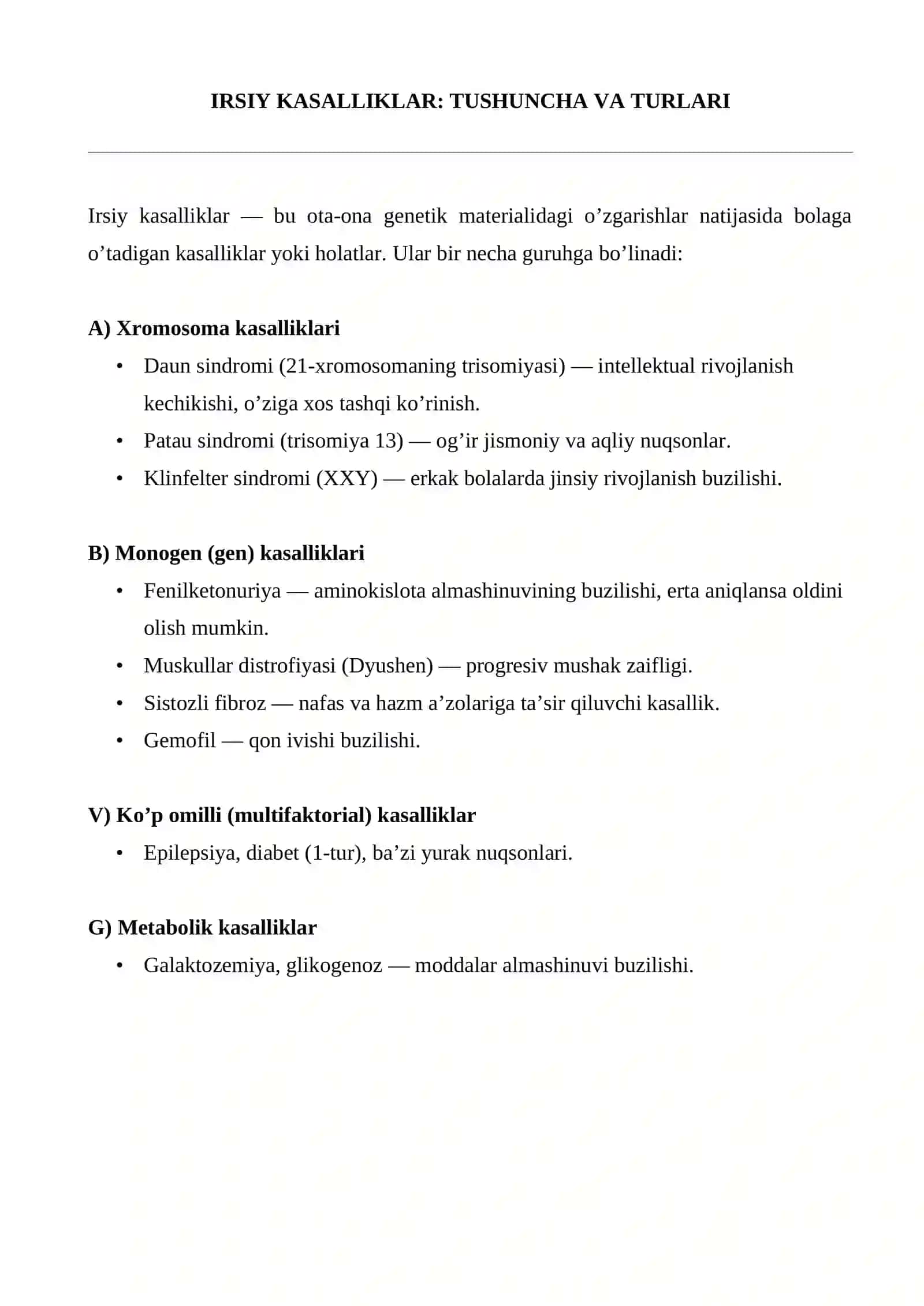 BOLALARDA IRSIY KASALLIKLAR BILAN KASALLANGAN BOLALARGA PEDAGOGIK-PSIXOLOGIK KO’MAKLASHISH 4