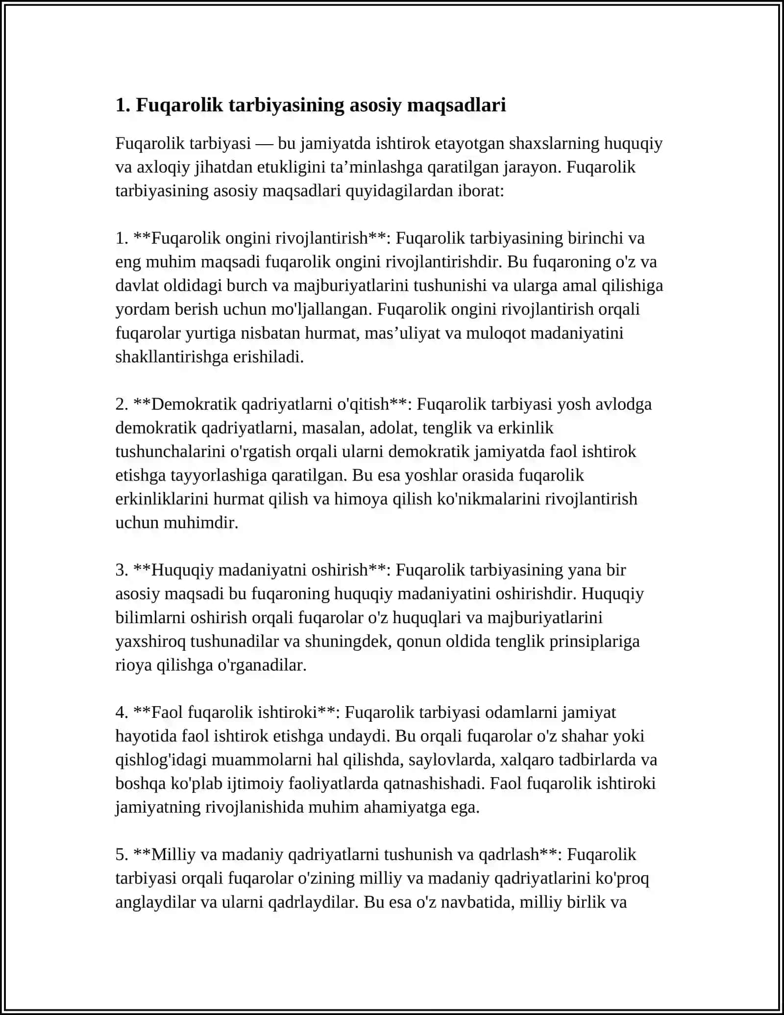 FUQAROLIK TARBIYASINING MAQSADI, VAZIFALARI VA METODLARI 4