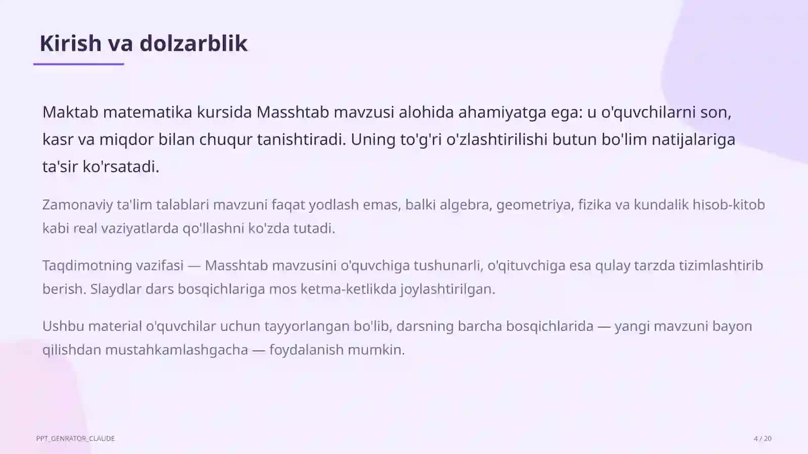 Masshtab (6-sinf) 4