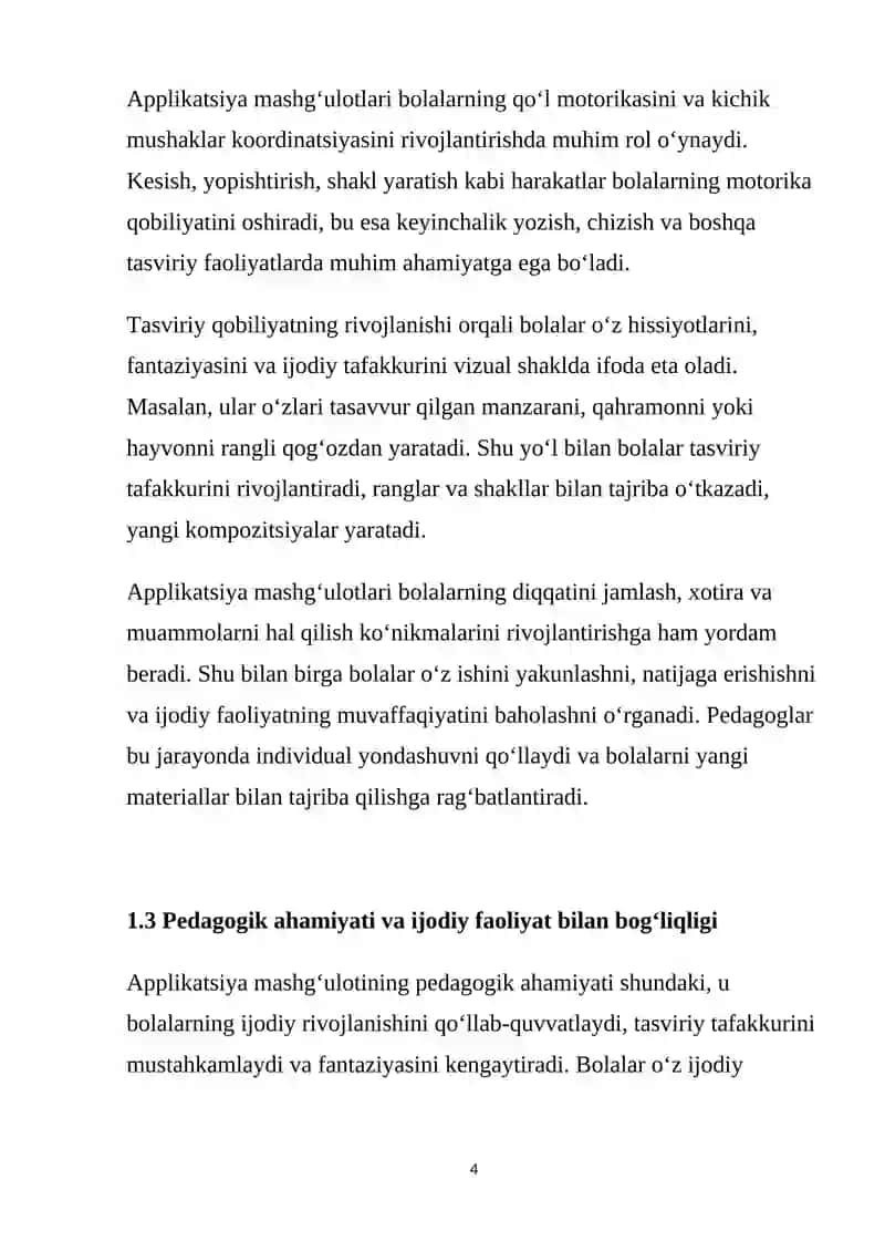 “Applikatsiya mashgulotlarining o‘yin bilan bog‘liqligi” 4