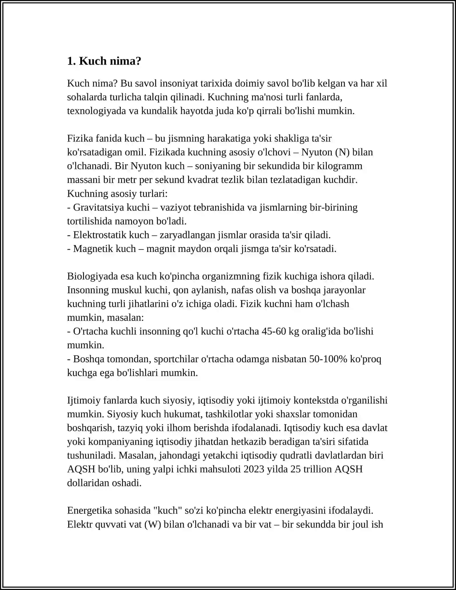MARKAZGA INTILMA KUCH VA MARKAZDAB QACHON KUCHLAR 4