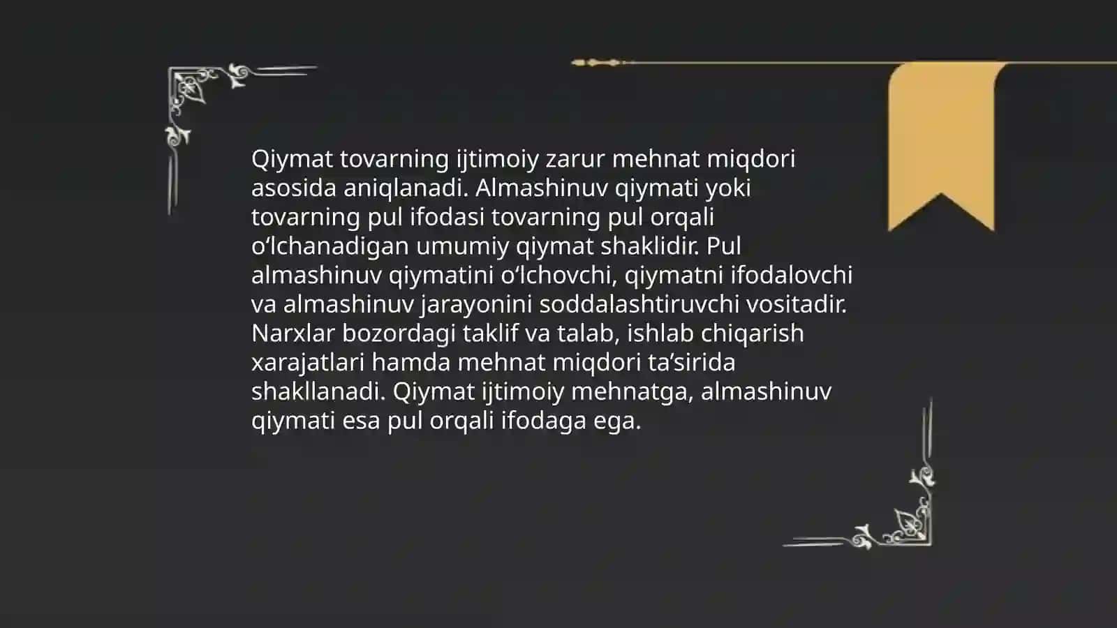 Tovar-pul munosabatlari 4