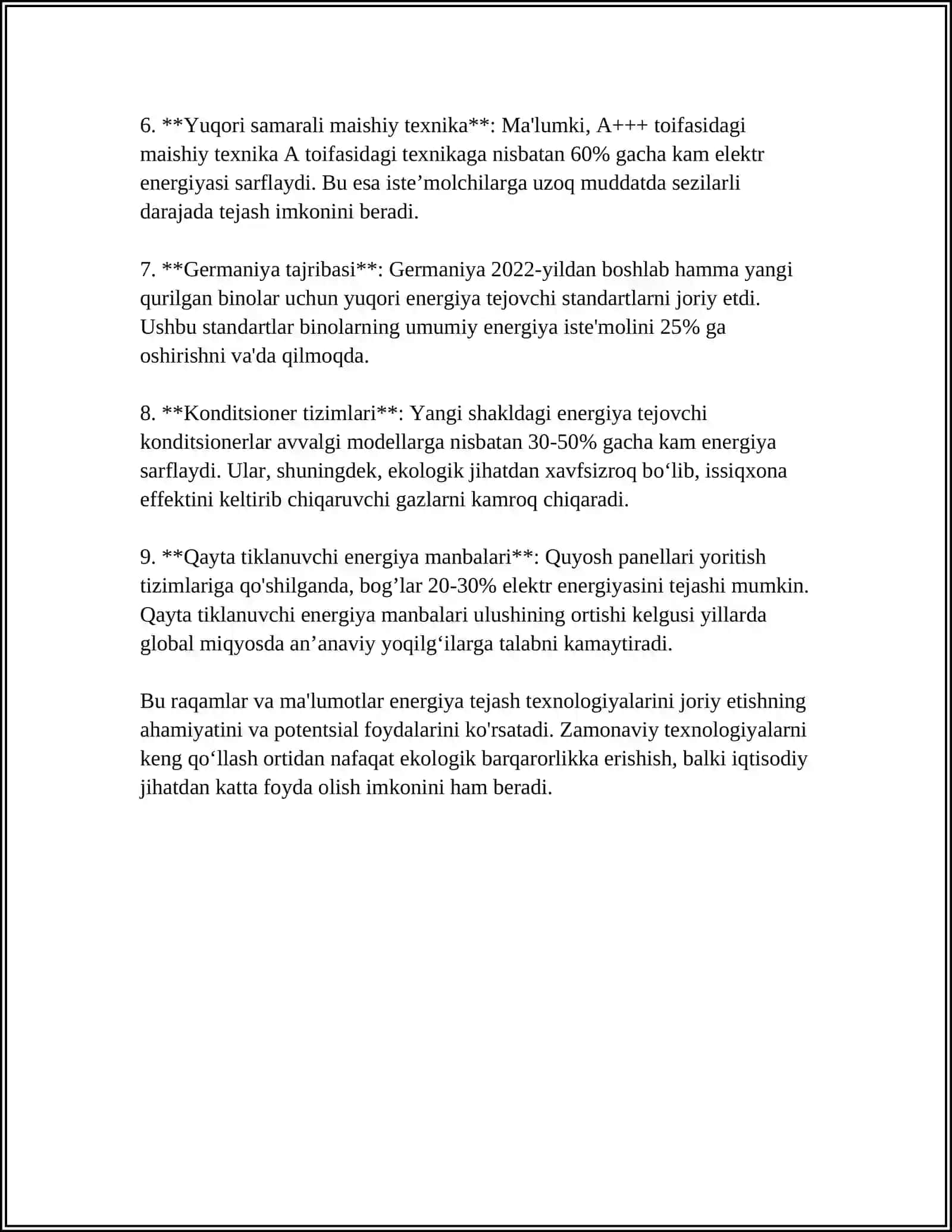 Energiya Tejovchi Asbob-uskunalarni Joriy Etish 4
