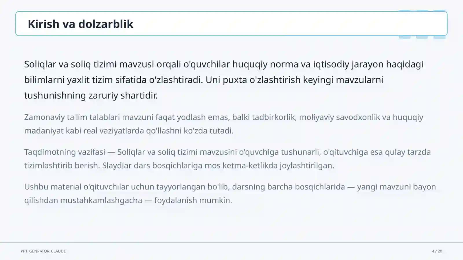 Soliqlar va soliq tizimi (10-sinf) 4