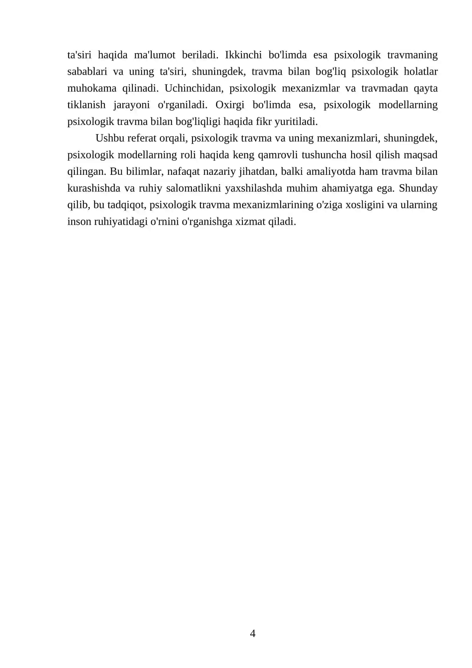 Psixologik travma mexanizmlarining psixologik modellari 4