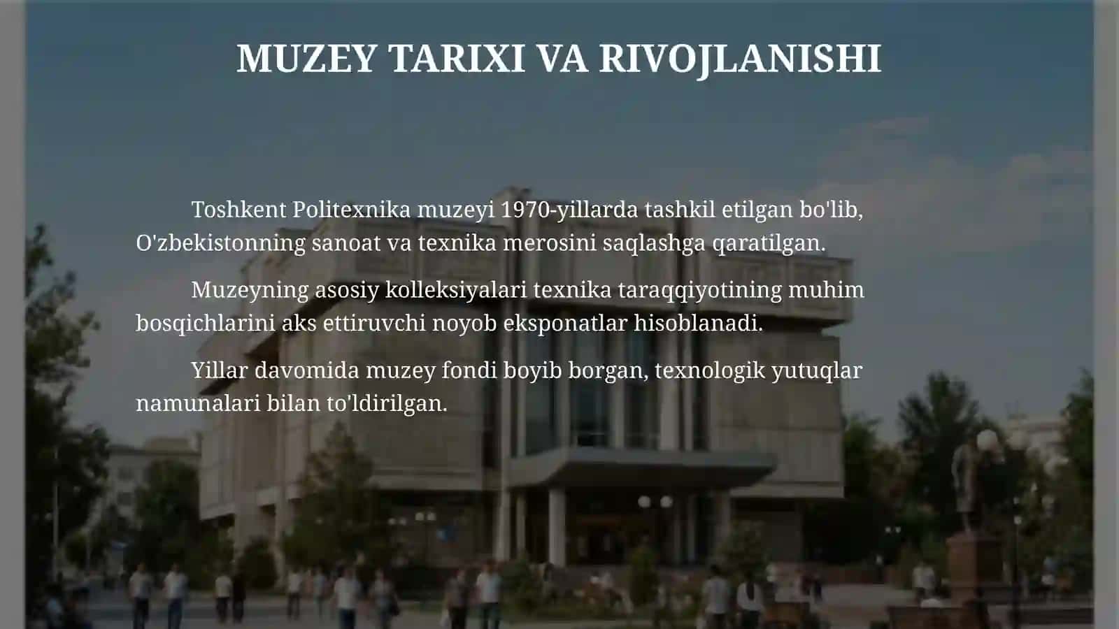 Toshkent politexnika muzeyi 4