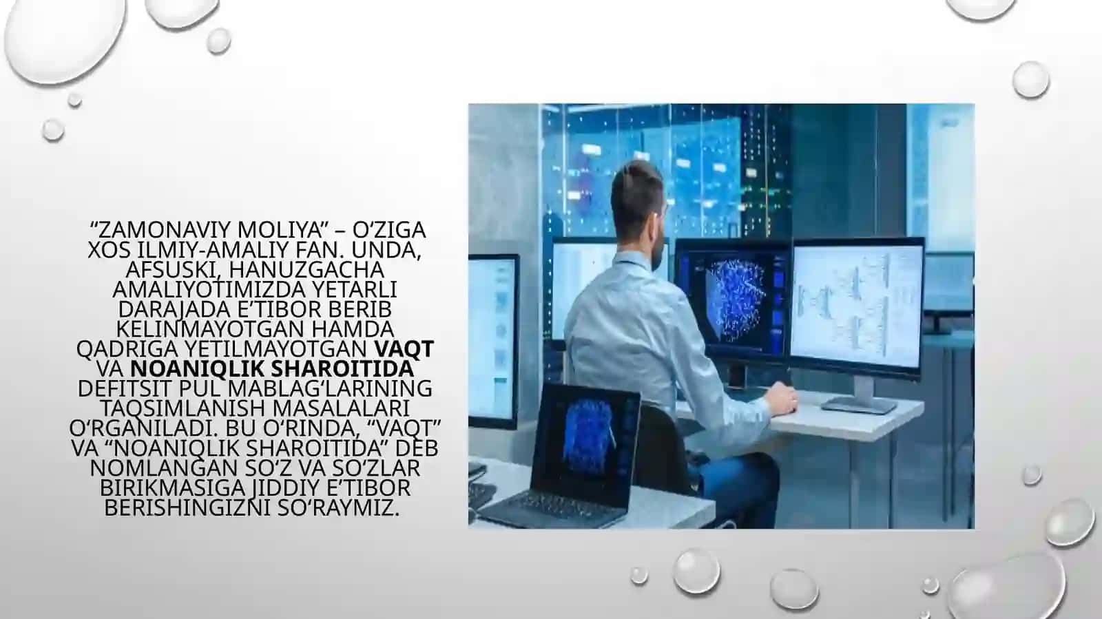 Zamonaviy moliyaning zamonaviy konseptsiyalari va ularning hozirgi zamon xususiyatlari 4