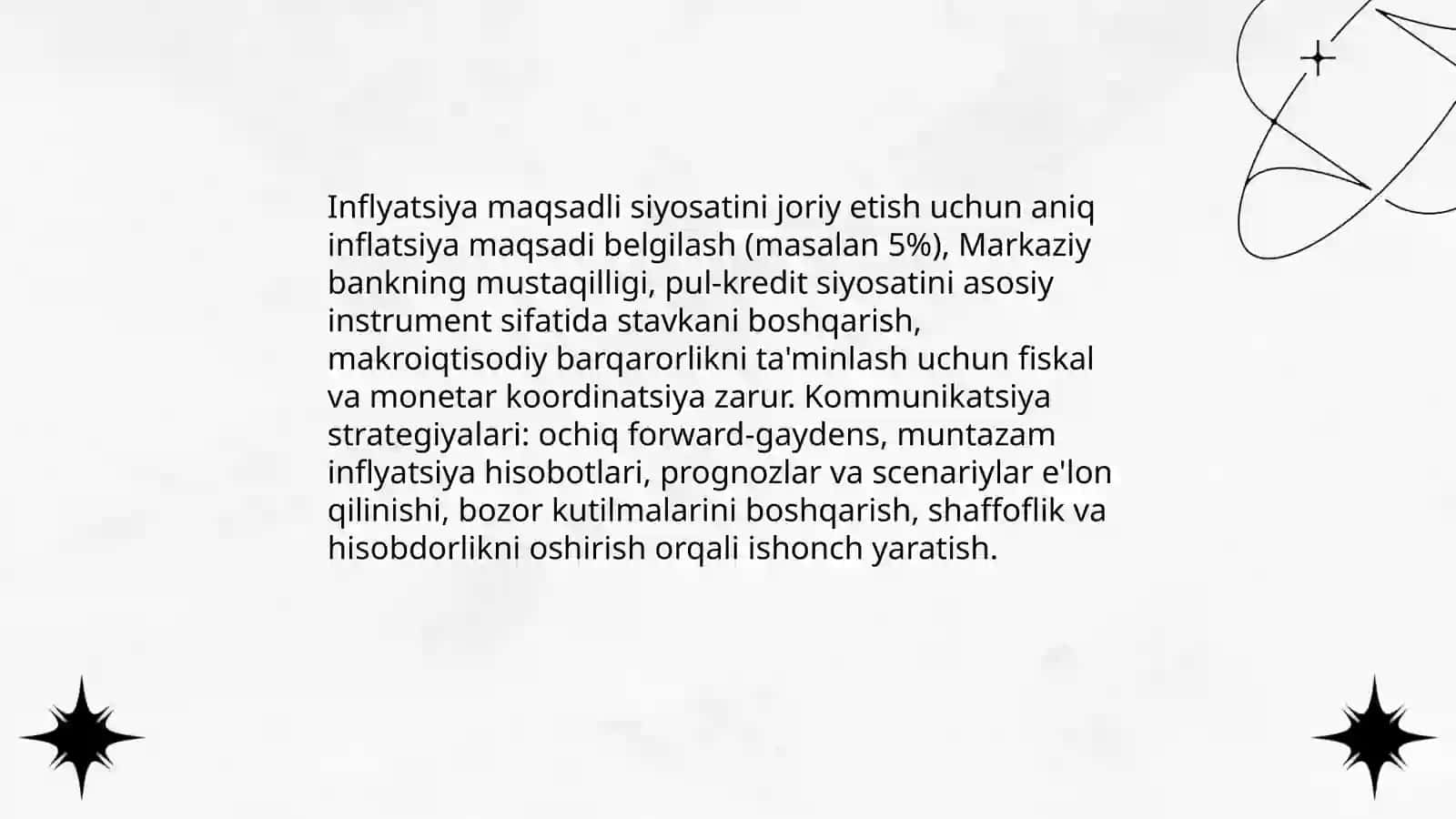 Infilatsiyaga qarshi kurashish yo'llari 4