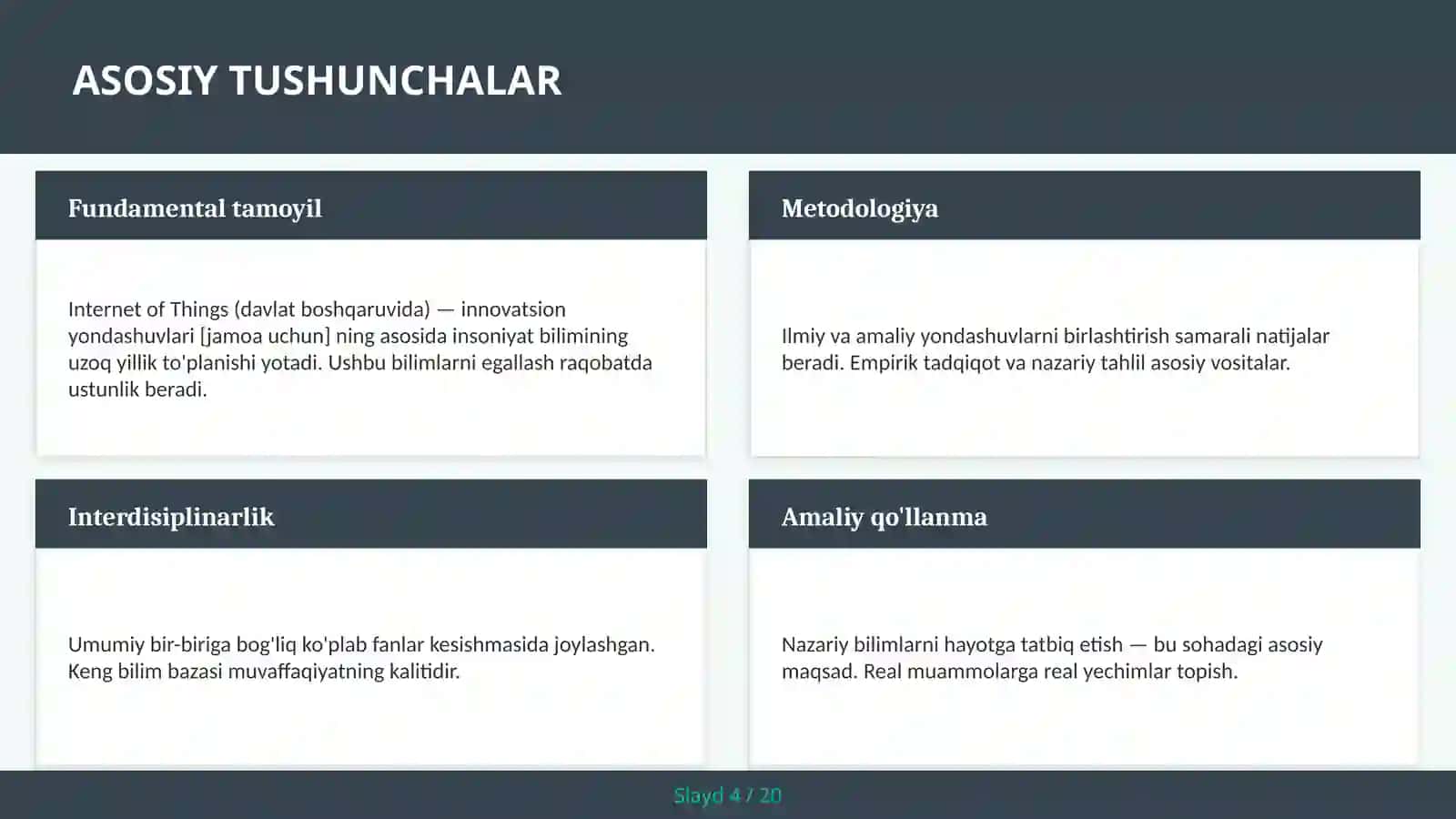 Internet of Things (davlat boshqaruvida) — innovatsion yondashuvlari [jamoa uchun] 4