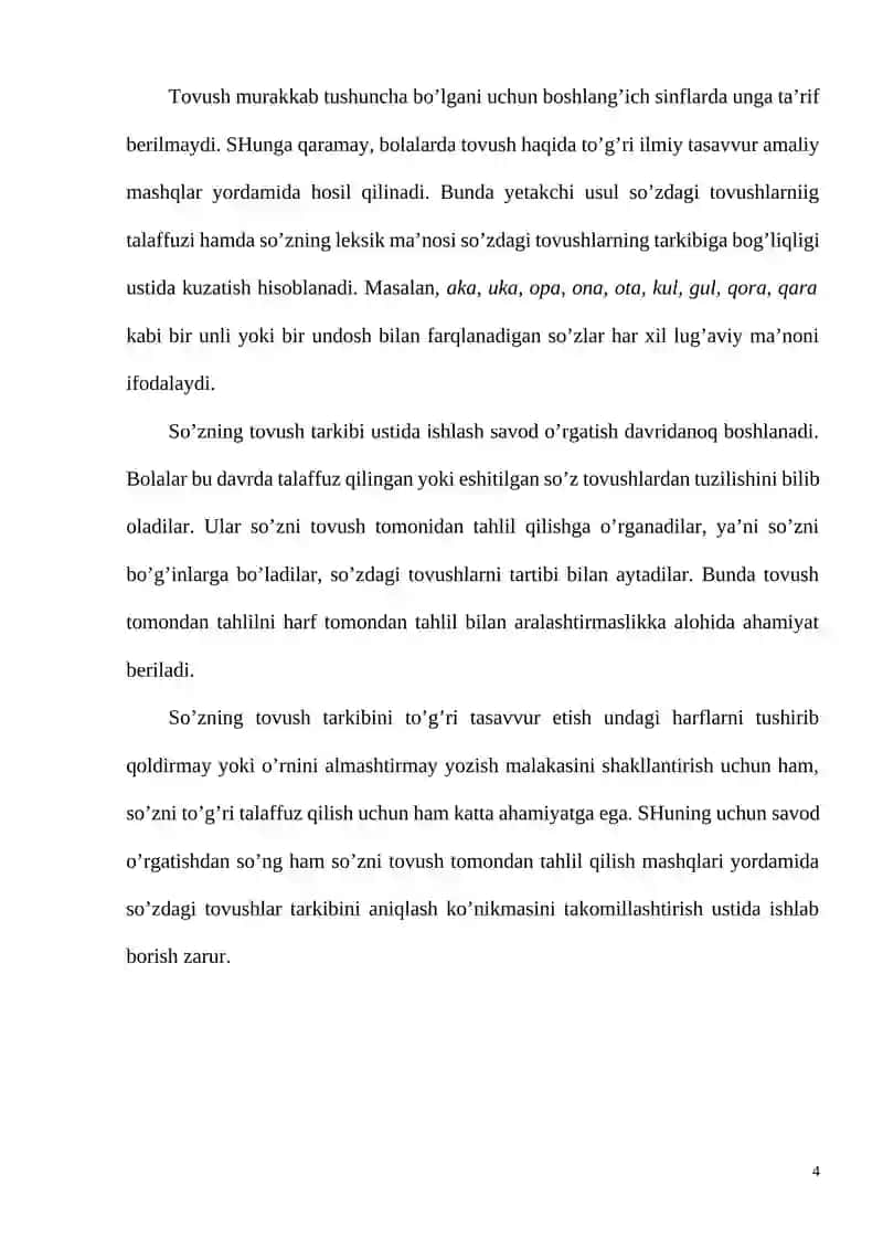"Ona tilini o’qitish metodikasi" 4