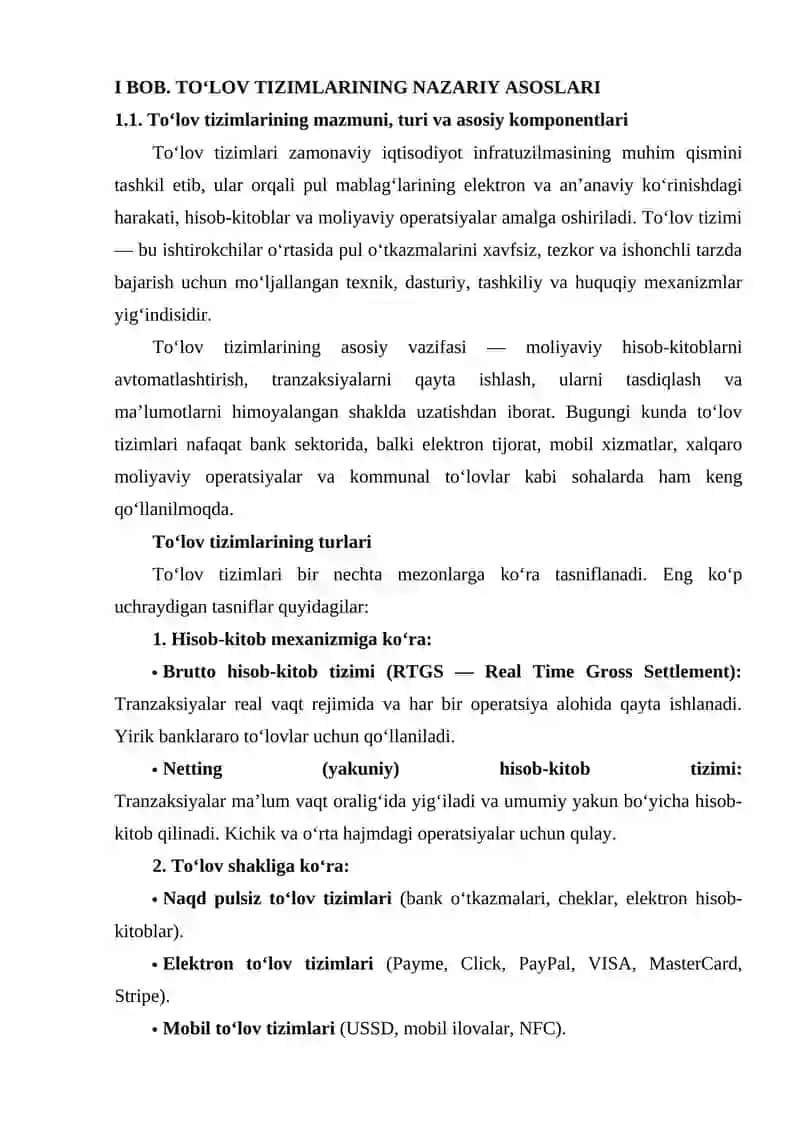 To‘lov tizimi uchun xavfsizlik talablari va risklarga asoslangan dizayn 4
