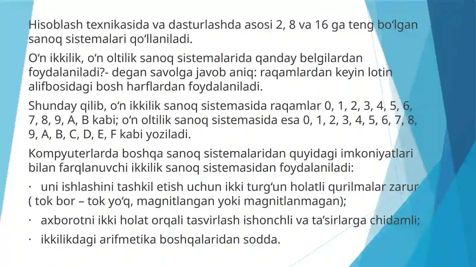 Sanoqtizimlari 4