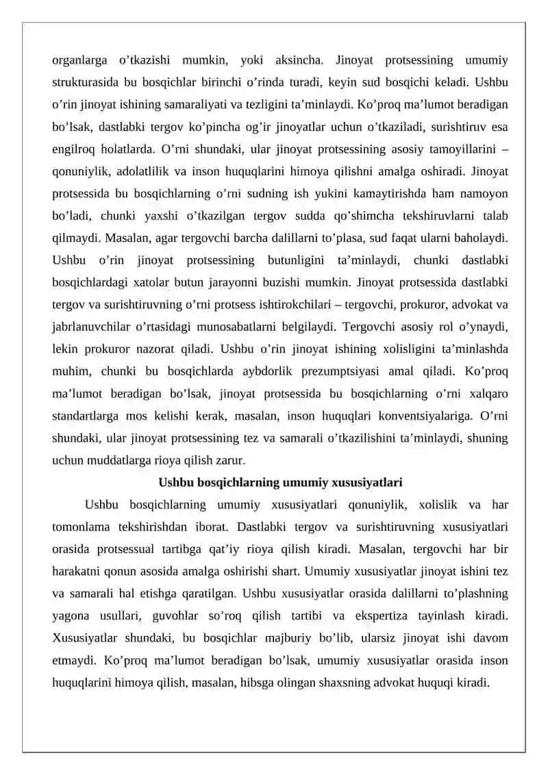Dastlabki tergov va surishtiruvning umumiy shartlari 4