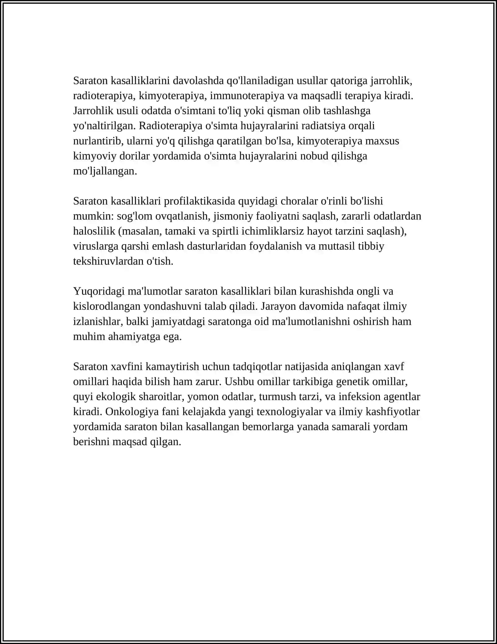 ONKOLOGIYA VA RADIOLOGIYA 4
