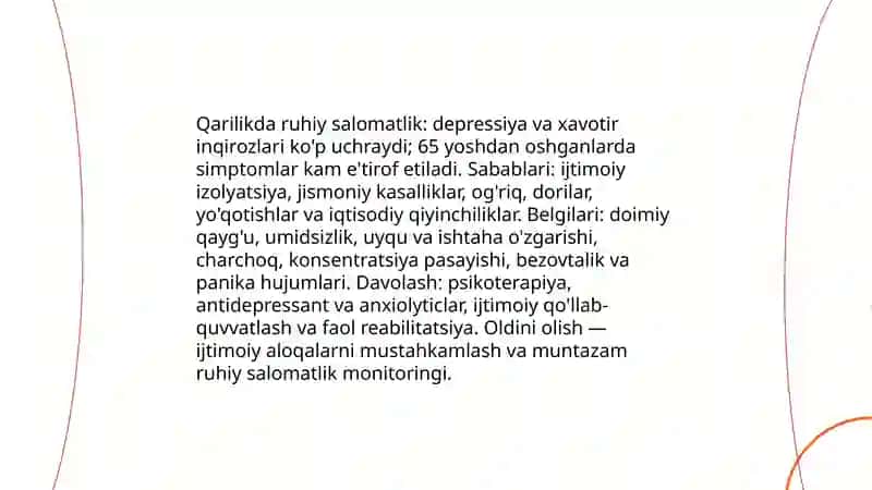 Qarilik davri yosh inqirozlari haqida malumot 4