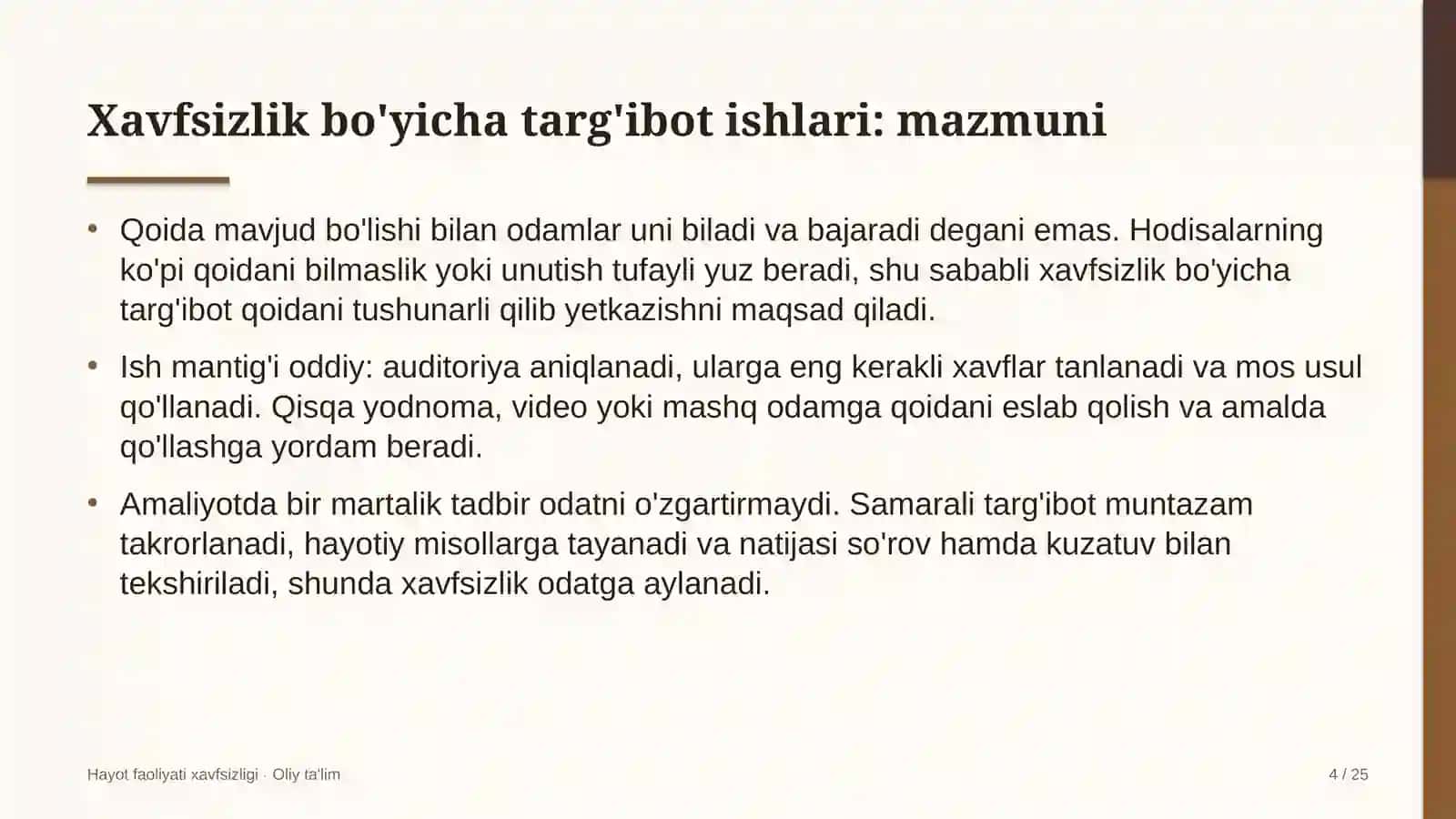 Magistraturada xavfsizlik bo'yicha targ'ibot ishlari 4