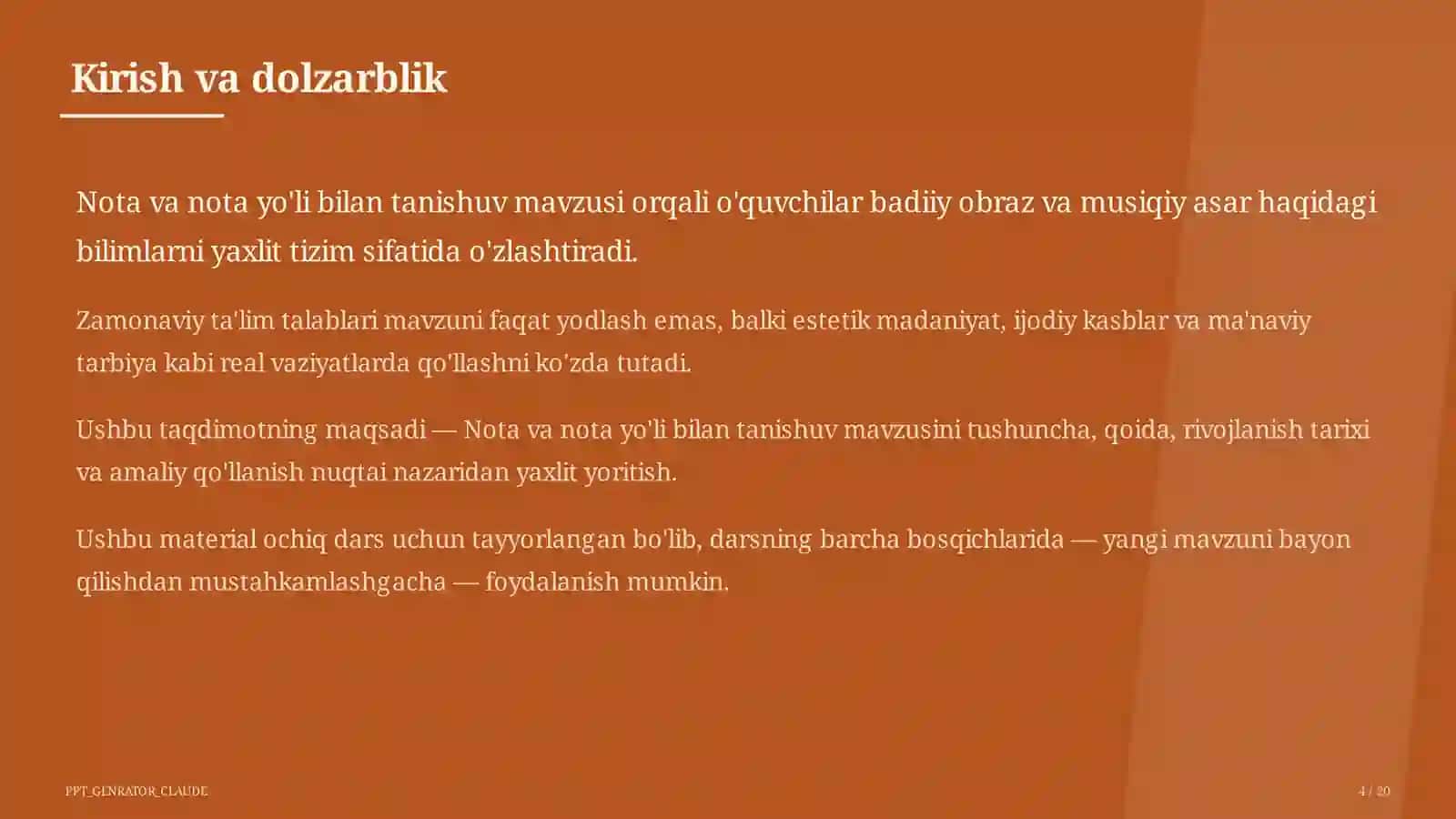 Nota va nota yo'li bilan tanishuv (2-sinf) 4