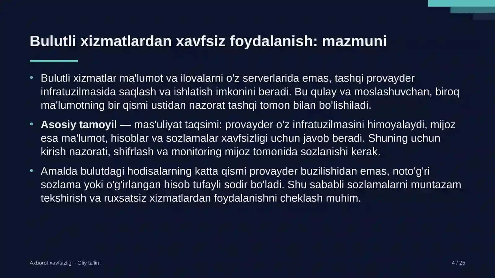 yong'in xavfsizligi xizmatida bulutli xizmatlardan xavfsiz foydalanish 4093 4