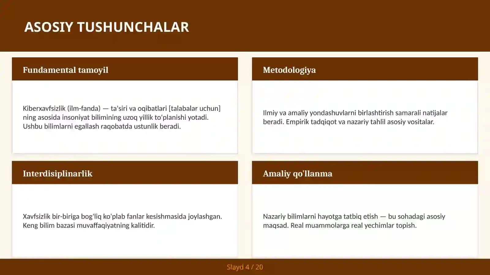 KIBERXAVFSIZLIK (ILM-FANDA) — TA'SIRI VA OQIBATLARI [TALABALAR UCHUN] 4