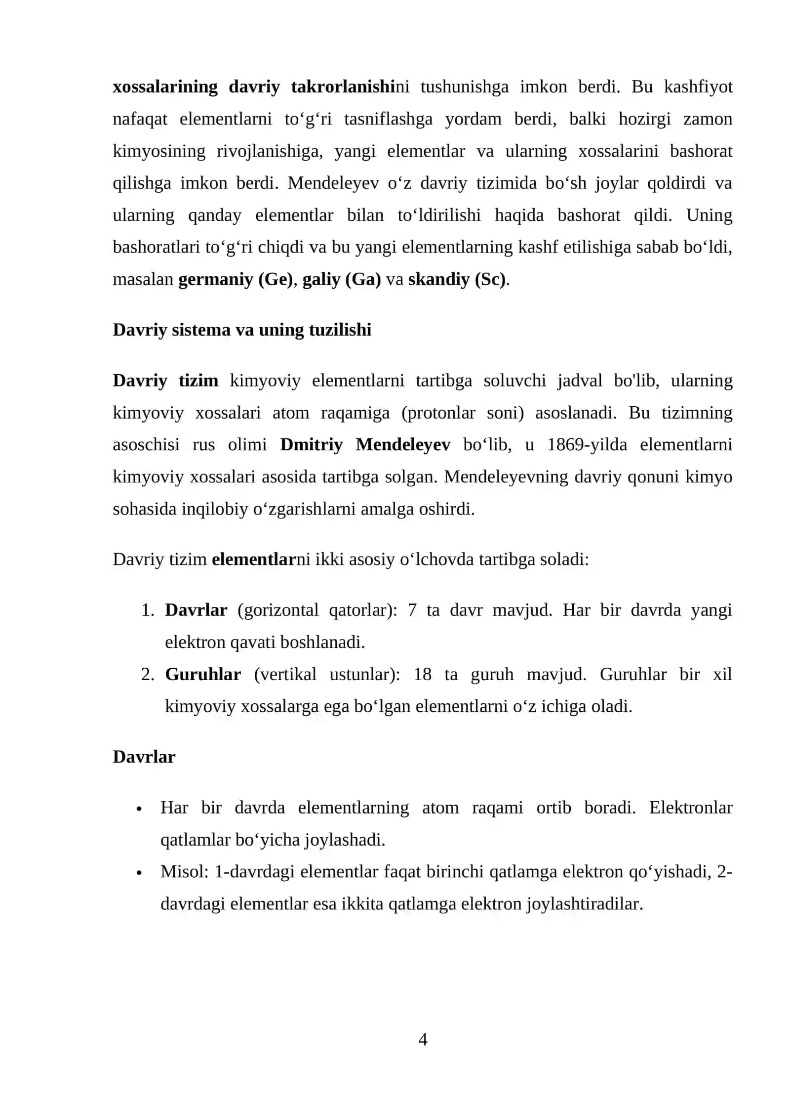 Elementlarning davriy sistemasi 4