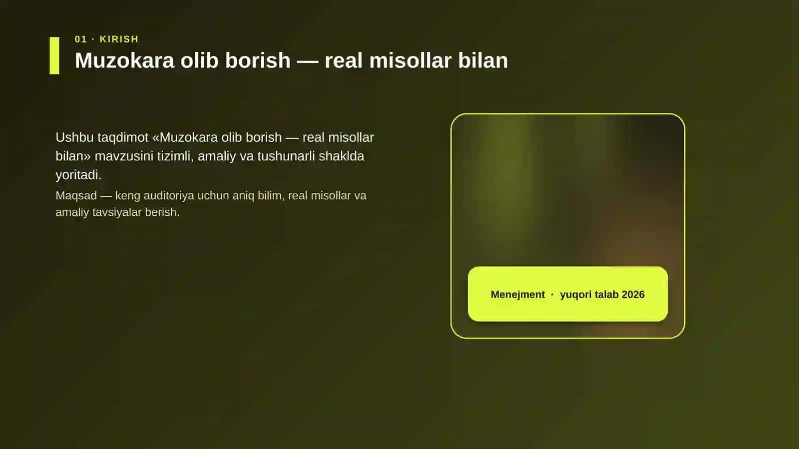 Muzokara olib borish — real misollar bilan 4