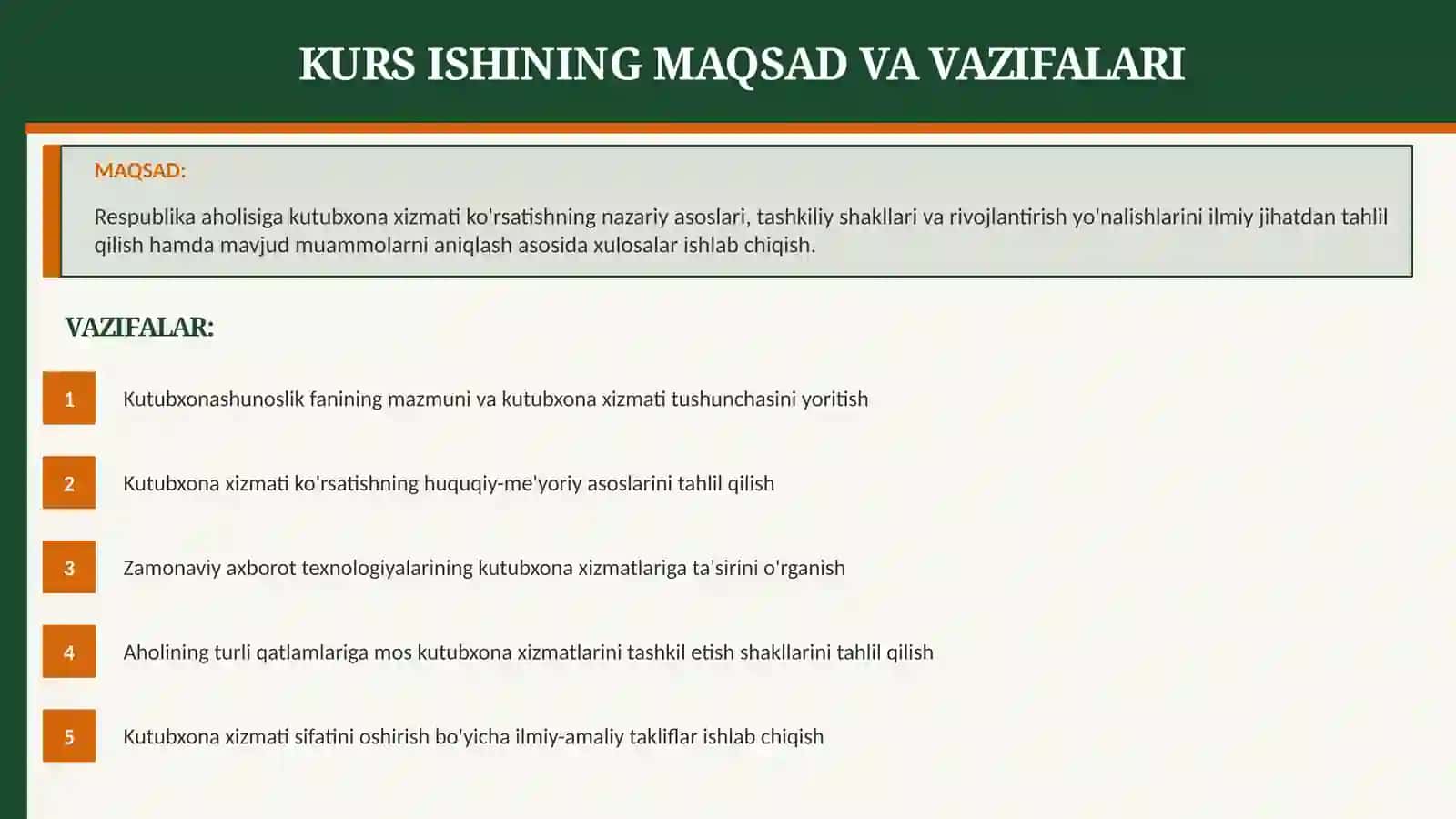 Respublika aholisiga kutubxona xizmati ko'rsatishning tashkil qilinishi 4