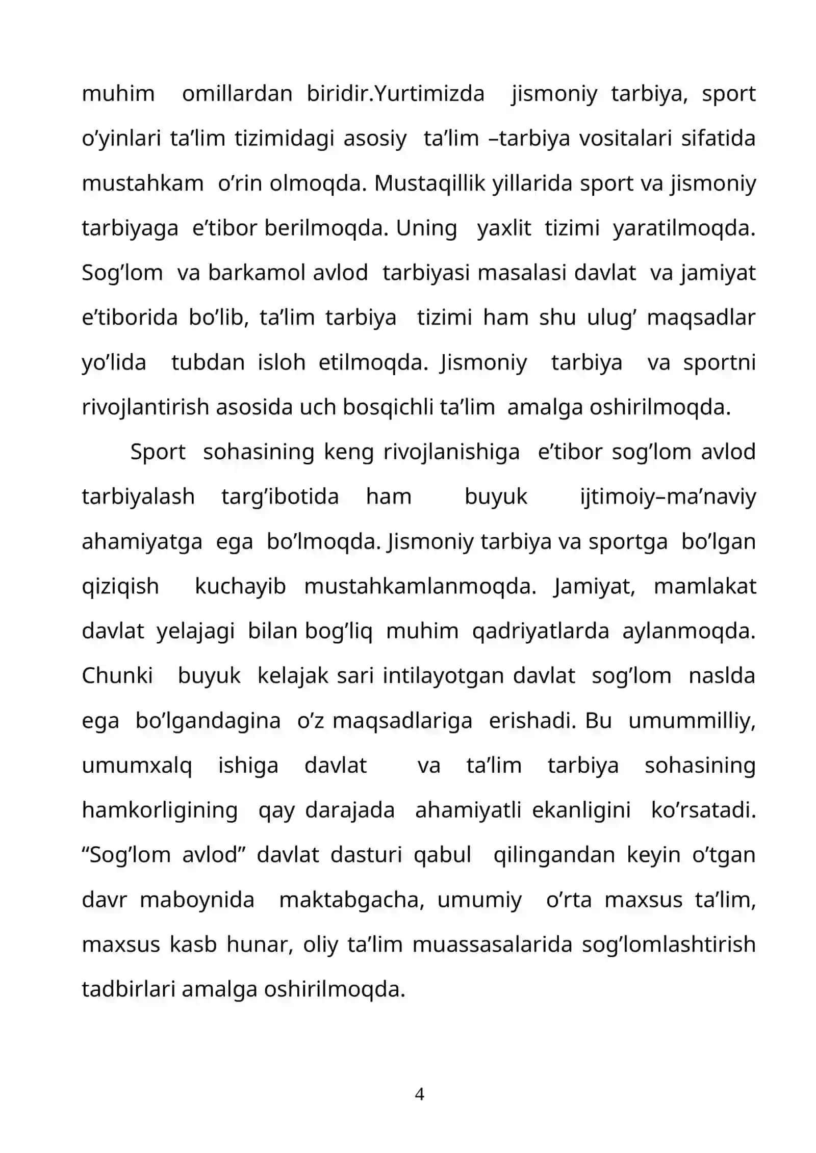 Turizmning jismoniy tarbiyada tutgan o`rni 4