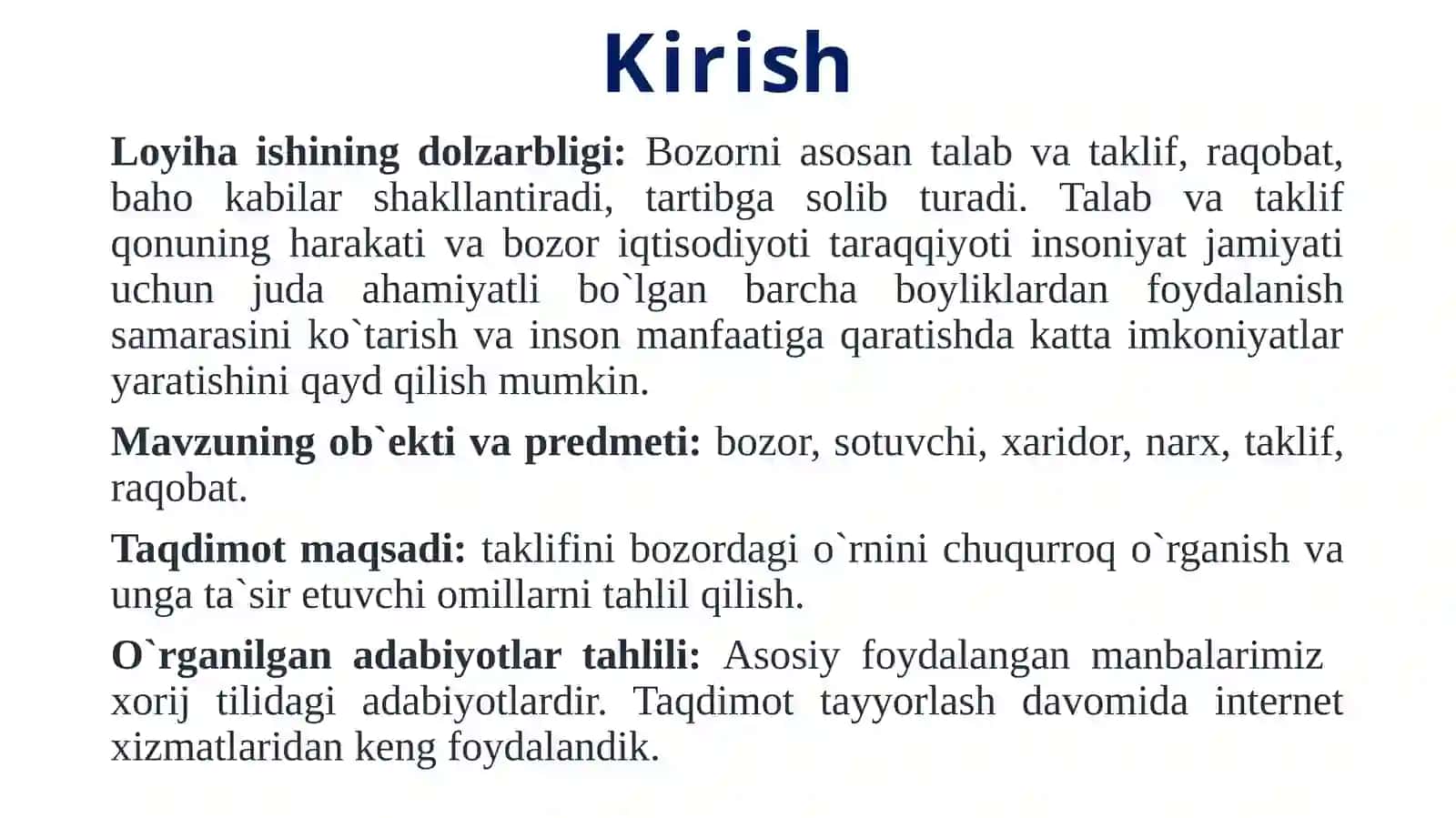 Taklif va uning xajmi 4