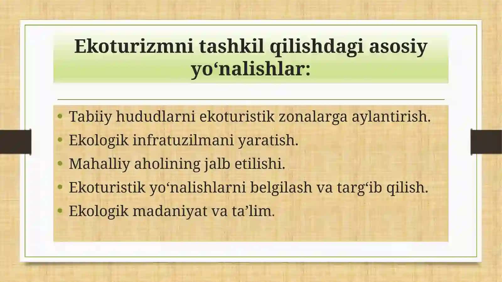 Ekoturizmni Rivojlantirishdagi Muammolar va Yechimlari 4