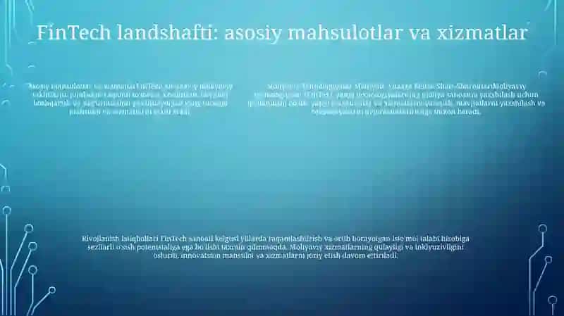 Moliyaviy Tehnologiyalar Mohiyati: Yuzaga Kelish Shart-Sharoitlari Va Rivojlanish Istiqbollari 4