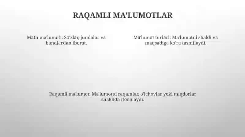 Matn va Raqamli Ma'lumotlar 4