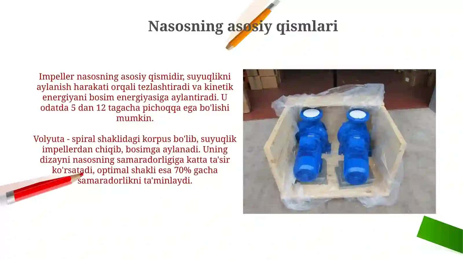 Markazdan qochma nasos konstruksiyasini o'rganish 4