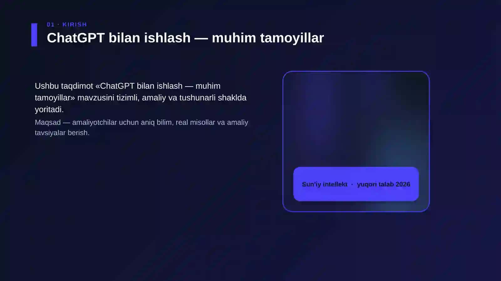 ChatGPT bilan ishlash — muhim tamoyillar 4