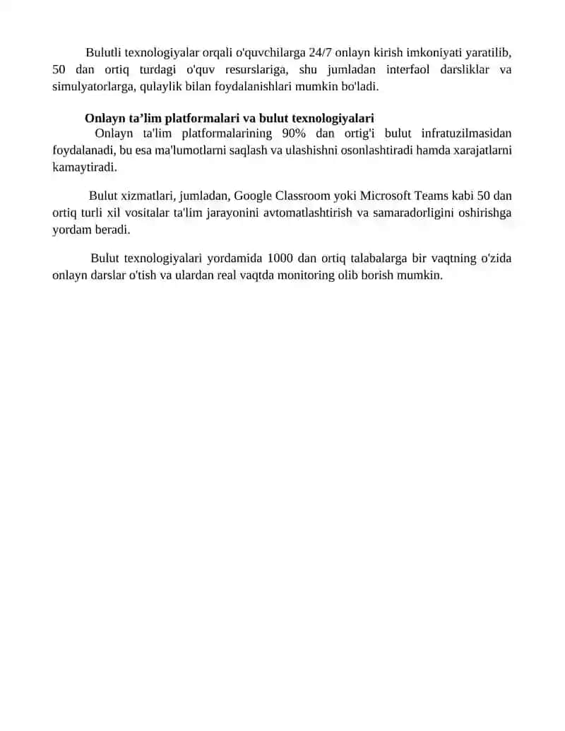 Bulut texnologiyalari va bulut xizmatlari 4