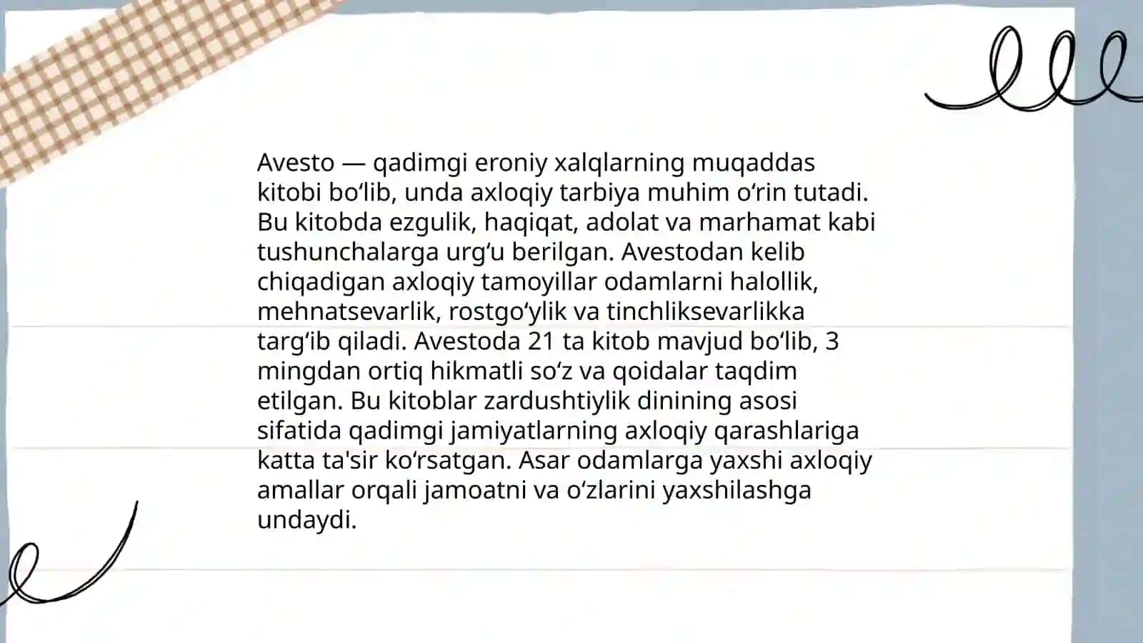 Avestoda ta'lim va tarbiya 4