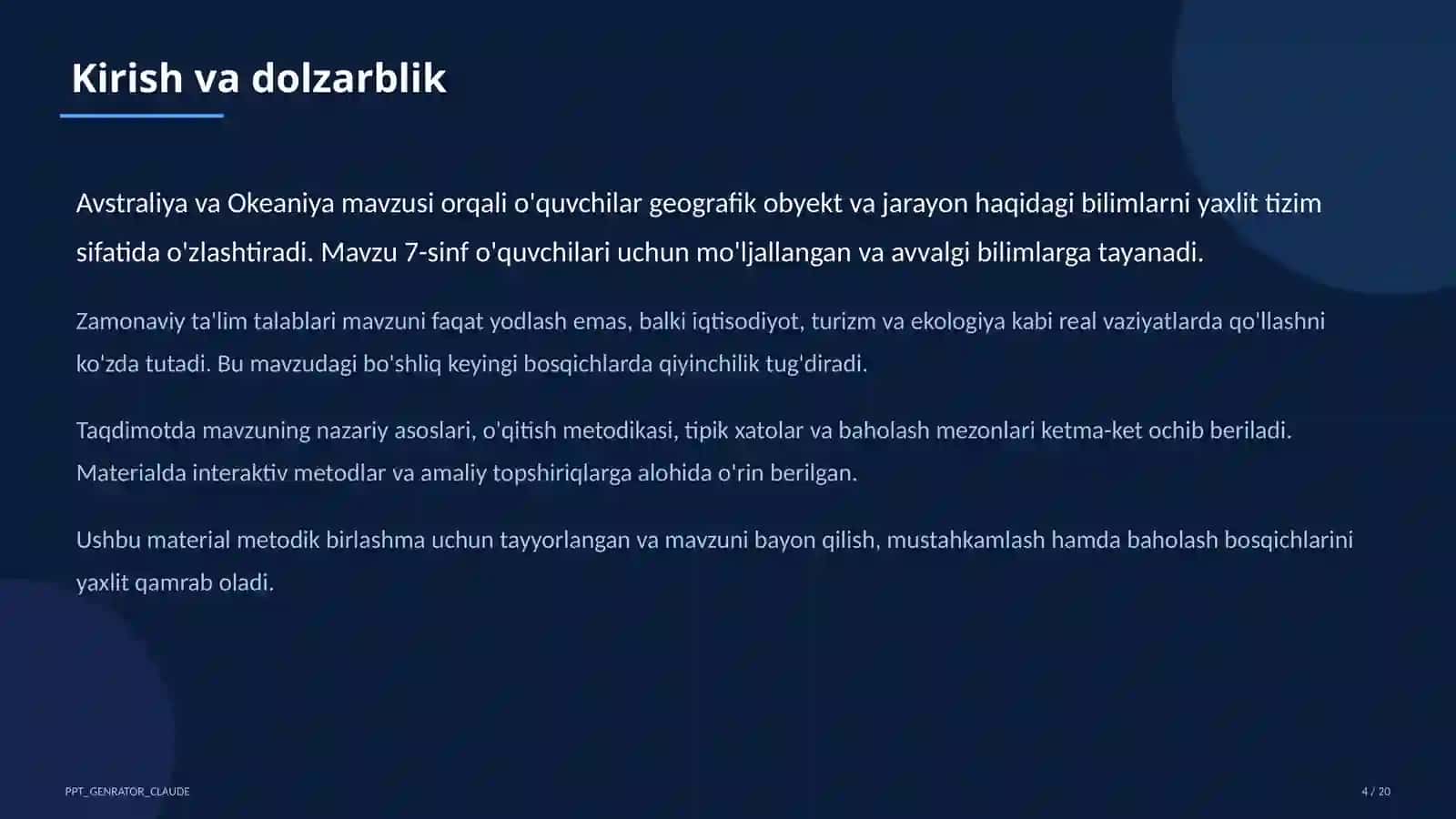 Avstraliya va Okeaniya (7-sinf) 4