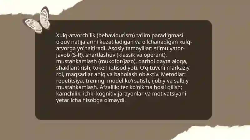 Ta'lim paradigmalari 4