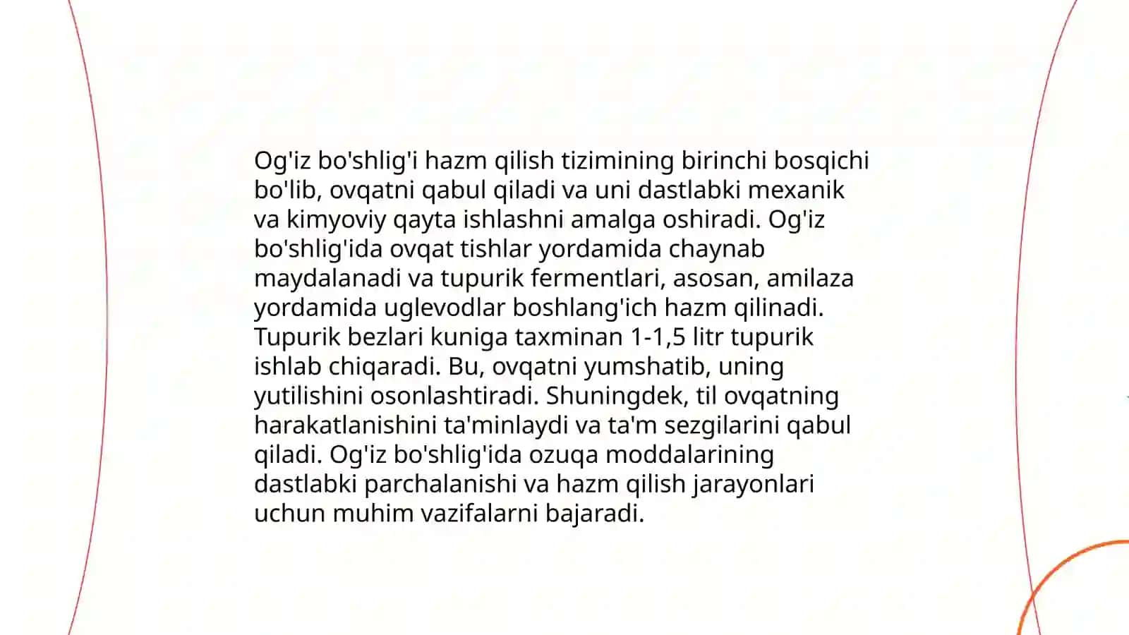 Ovqat hazm qilish sistemasi fiziologiyasi 4