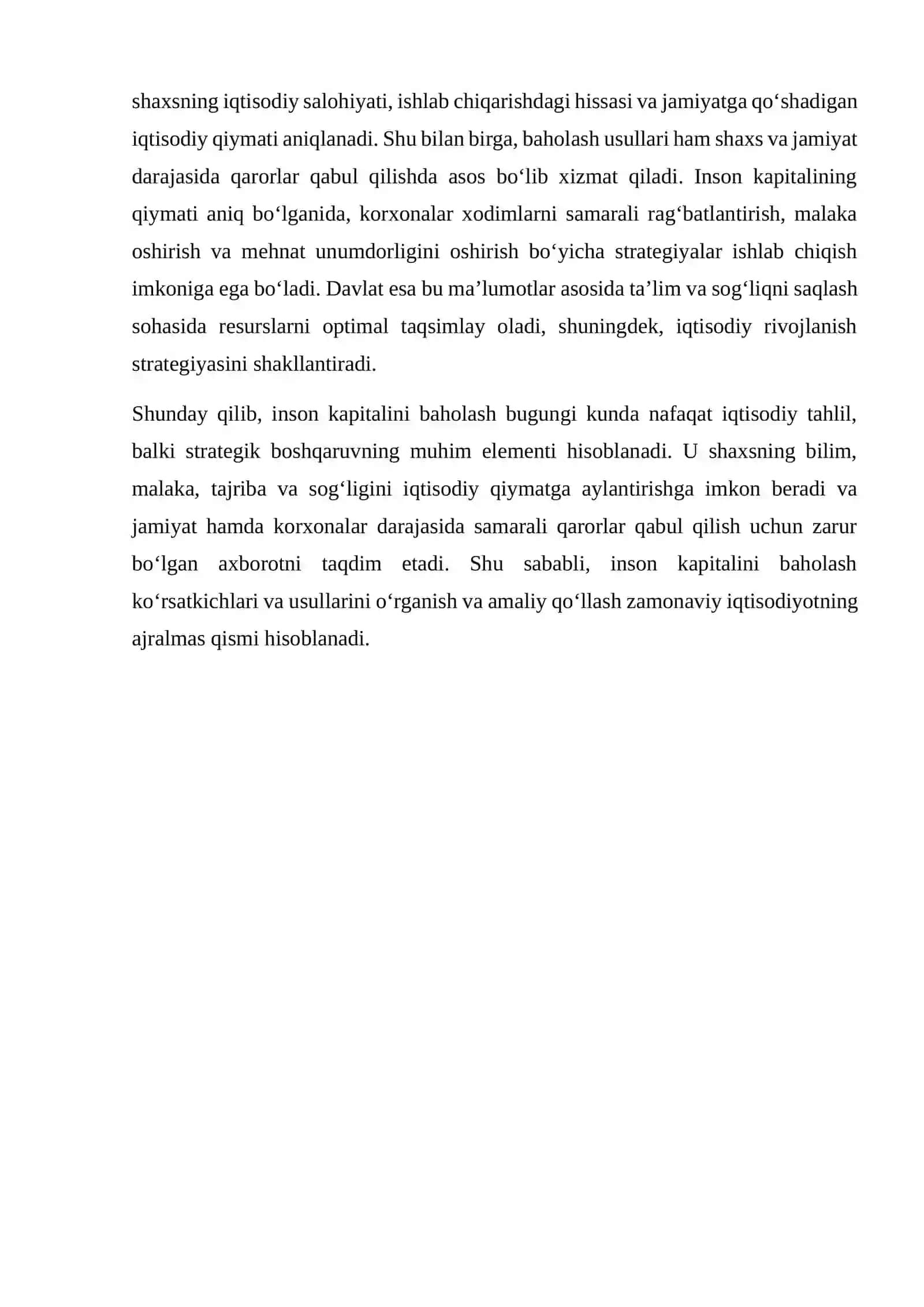 INSON KAPITALINI BAHOLASH KO‘RSATKICHLARI VA USULLARI 4