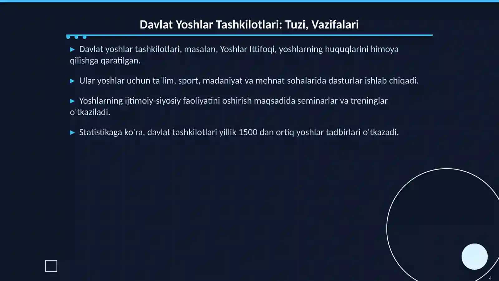 Mamlakatimizda Yoshlar Tashkilotlari: Davlat va Nodavlat Roli 4