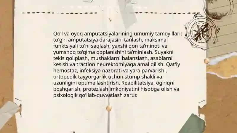 Amputatsiyalar va ekzartikulyatsiyalar 4