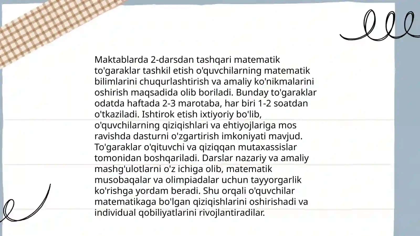 Matematikadan tògarak mashğulotlarni tayyorlash va òtkazish metodikasi 4