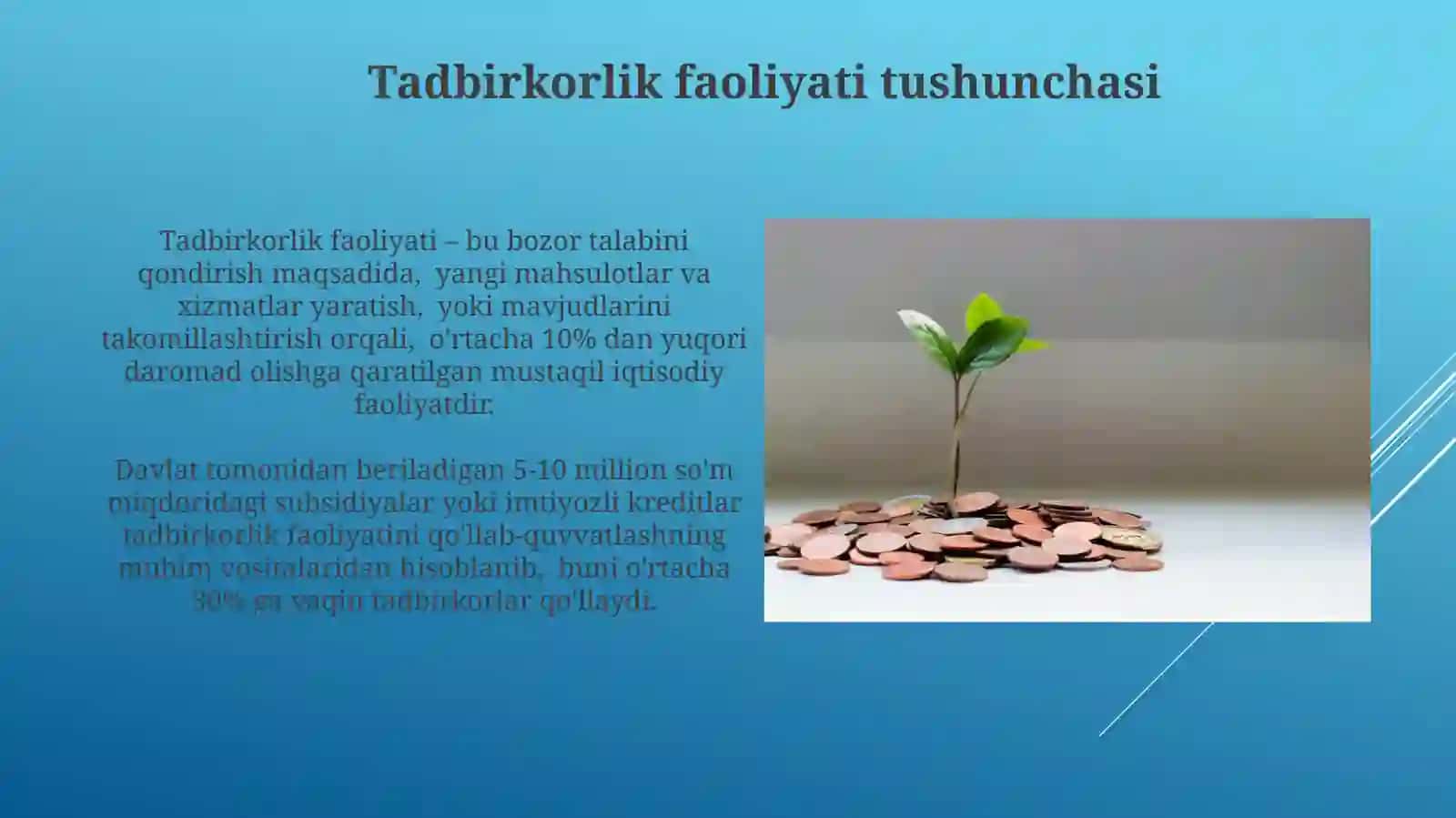 Tadbirkorlik faoliyati. Tadbirkorlik kapitali va uning aylanishi 4