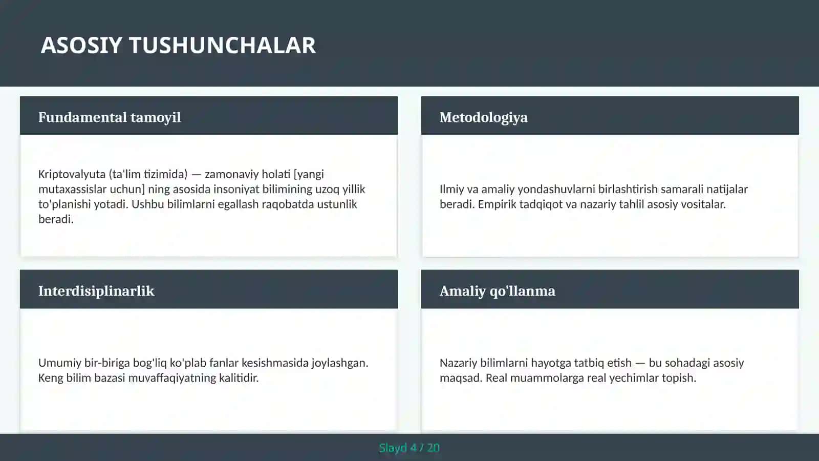 KRIPTOVALYUTA (TA'LIM TIZIMIDA) — ZAMONAVIY HOLATI [YANGI MUTAXASSISLAR UCHUN] 4