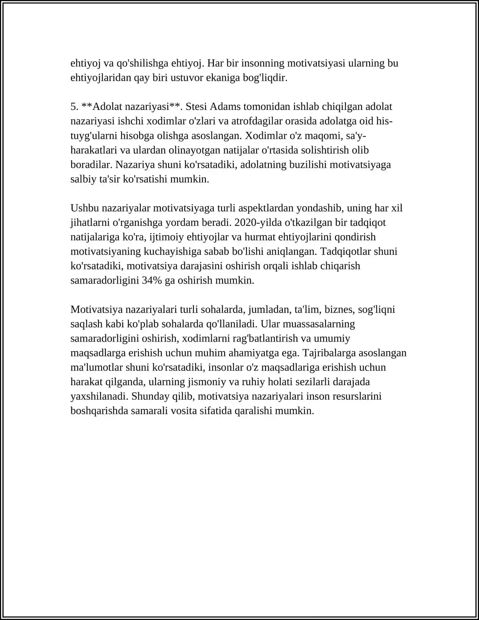 MATIV VA MATIVATSIYA HAQIDA OLIMLARNING FIKRI 4