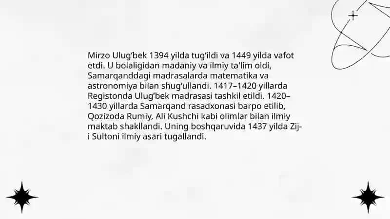 Mirzo Ulug’bek buyuk olim davlat arbobi 4