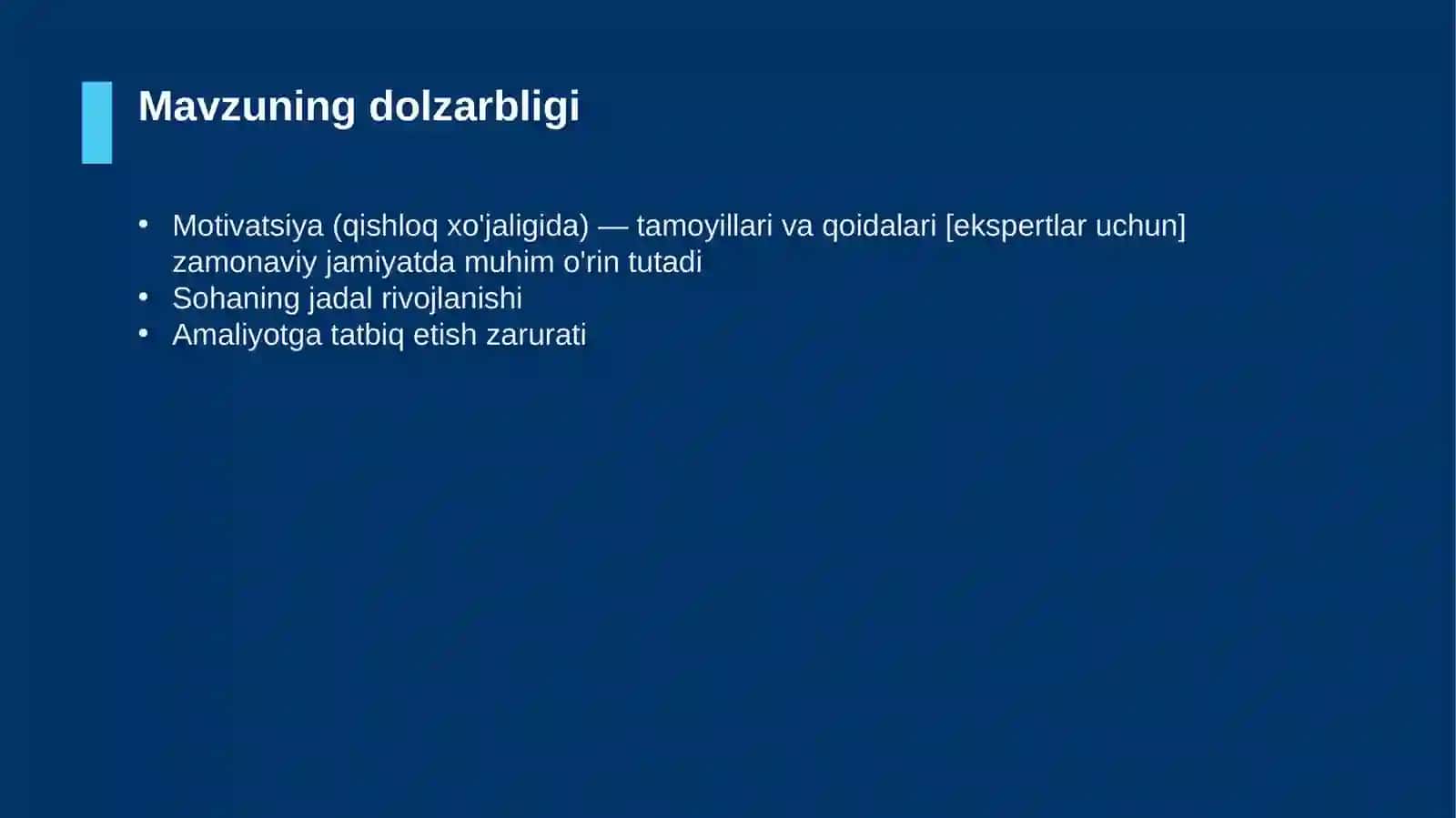 Motivatsiya (qishloq xo'jaligida) — tamoyillari va qoidalari [ekspertlar uchun] 4