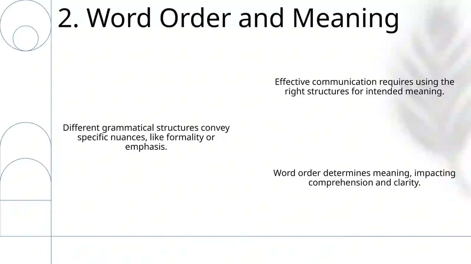 Grammatical Structures in Communication 4