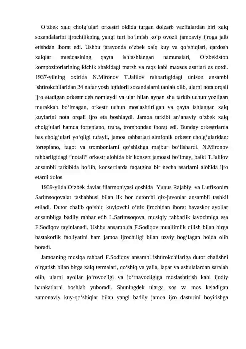 Xalq cholg‘ularida ijrochilik san’atining ikki asosiy yo‘nalishda rivojlanishi 4
