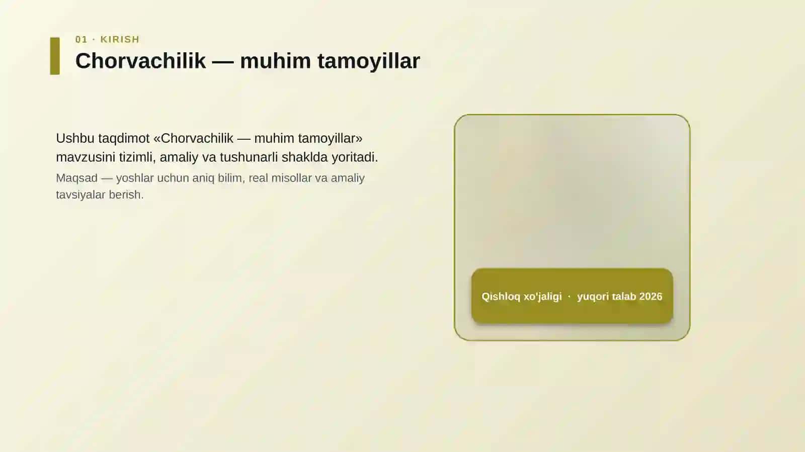 Chorvachilik — muhim tamoyillar 4